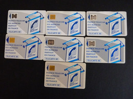 LOT DE 7 TELECARTES 600 AGENCES - 600 Agences