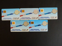 LOT DE 5 TELECARTES CORDONS BLEUS 120 UNITES - 600 Agences