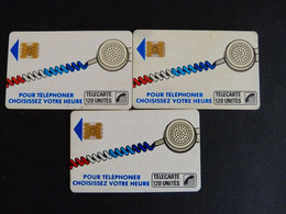 LOT DE 3 TELECARTES CORDONS BLANCS 120 UNITES - 600 Agences