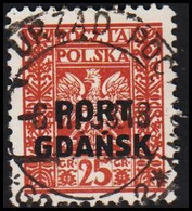 1929. DANZIG. Polnische Post Im Hafen Von Danzig (port Gdansk). PORT GDANSK On GR 25. LUXUS Ca... (MICHEL 22) - JF515856 - Port Gdansk