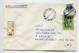 ITALIE Bresso 1974 - Affranchissement Sur Lettre Recommandée Pour L'Allemagne - Maschinenstempel (EMA)