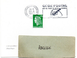 AIN - Dépt N° 01 = BELLEGARDE S/ VALSERINE 1972 = FLAMME à DROITE = SECAP Illustrée   'CODE POSTAL / MOT DE PASSE ' - Code Postal