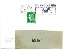 AIN - Dépt N° 01 = BELLEGARDE S/ VALSERINE 1972 = FLAMME à DROITE = SECAP Illustrée   'CODE POSTAL / MOT DE PASSE ' - Codice Postale