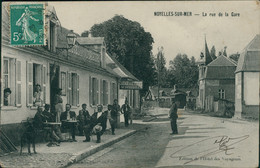 80 NOYELLES SUR MER /  La Rue De La Gare / BELLE CARTE ANIMEE - Noyelles-sur-Mer