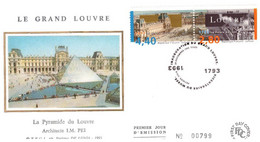 N°90185 -Fdc Le Grand Louvre - Monumenti