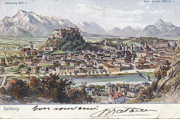 Art Card Franz Kulstrunk Salzburg  Used 1903 To St Gervais Auvergne  Light Defects Creases - Salzburg Stadt