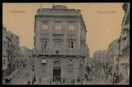SPAIN - MURCIA - CARTAGENA - Banco De España. ( Ed.J. Casaú, Fotógrafo)carte Postale - Banques