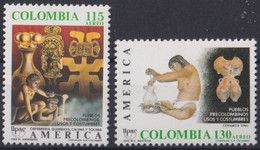 F-EX30851 COLOMBIA MNH 1989 AMERICA UPAEP DISCOVERY ARCHEOLOGY JEWERLY. - Indiens D'Amérique