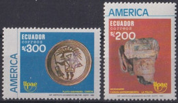 F-EX30876 ECUADOR MNH 1989 AMERICA UPAEP DISCOVERY SCULTURE JEWERLY - Indiens D'Amérique