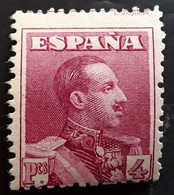 ESPANA ESPAGNE SPAIN 1922 Alfonso XIII,Yvert 285,4 Pesetas DOUBLE VARIETE PERFORATEUR + Signature Neuf ** MNH TB - Nuevos