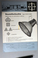 Meyer : Baustellenleuchte - 1966 - Lumière De Chantier - Elettricità & Gas