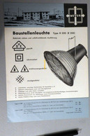 Meyer : Baustellenleuchte - 1966 - Lumière De Chantier - Electricidad & Gas