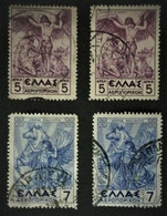 1935 Darstellungen Aus Der Griechischen Sagenwelt Mi. 376x, 376y, 377x, 377y - Gebraucht