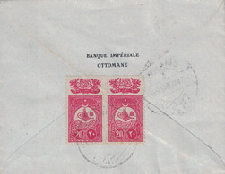 TURQUIE - SMYRNE - LETTRE DE LA BANQUE IMPERIALE OTTOMANE DE SMYRNE POUR SMYRNE - LE 1-2-1909. - Cartas & Documentos