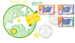 N°90200 -FDC Conseil De L'europe -timbre Drapeau Européen- - Briefe