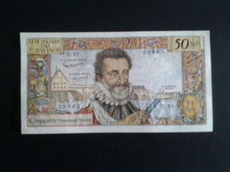 50 NF HENRI IV DU  5-11-1959  ALPHABET Q.45   N° 59963 - 50 NF 1959-1961 ''Henri IV''