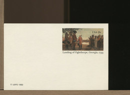 USA - Cartolina Intero Postale - LANDING OF OGLETHORPE - 1981-00