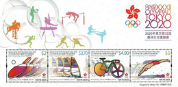 Hong Kong 2020 - Olympics Tokyo Winners - Table Tennis , Cycling Mint Souvenir Sheet MNH (**) - Unused Stamps