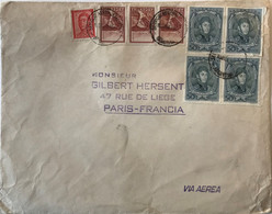 Argentine - Buenos Aires - Lettre Avion Pour Paris (France) - Très Bel Affranchissement - Servicio Aeropostal - 1962 - Used Stamps