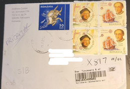 SP) 2006 ROMANIA, CHRISTOPHER COLON SERIES, ZODIAC, CIRCULATED COVER TO UNITED STATES, HIDDEN ADDRESSEE, REGISTRED, XF - Zonder Classificatie