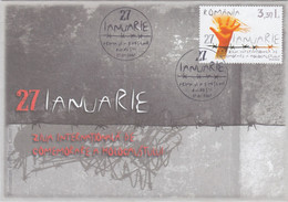 W0951- INTERNATIONAL DAY OF COMMEMORATING HOLOCAUST, WW2, HISTORY, COVER FDC, 2007, ROMANIA - Guerre Mondiale (Seconde)