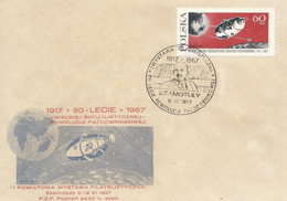 Poland Postmark D67.11.05 Sza02kop: SZAMOTULY October Revolution 50 Y. Lenin Cosmos (analogous0 - Stamped Stationery