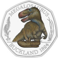 Great Britain -  50 Pence, 2020 Dinosaur - Megalosaurus, Colored, Card - Collezioni