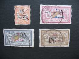 Lot Perforé Perfin Maroc , Perforation : M 16   à Voir - Sonstige & Ohne Zuordnung