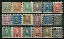 Angra, 1897/905, # 13/5, 17, 19/28, 30, 32/4, SPECIMEN, MNG - Angra