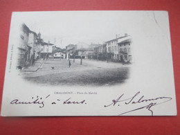 CHALAMONT - Place Du Marché - Carte Précurseur Dos Non Séparé En 1906 - Other Municipalities