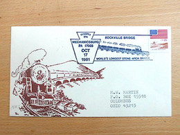 USA : FDC Rockville Railroad Bridge 1981 / Mechanicsburg PA 17055 - 1981-1990