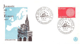 N°90237 -cachet Journée De L'Europe -Strasbourg- - 1971