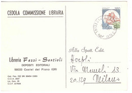 £350  CASTELLI CEDOLA COMMISSIONE LIBRARIA - 1981-90: Marcophilia