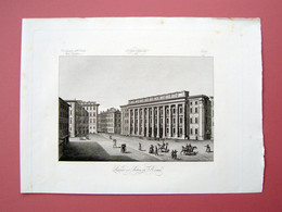 Zuccagni Orlandini Piazza Di Pietra In Roma1844 Acquaforte Originale - Estampes & Gravures