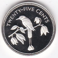 Belize 25 Cents 1974 , Oiseau, En Argent,  Silver PROOF, UNC, KM# 41a - Belize