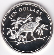 Belize 10 Dollars 1974 , Oiseau, En Argent,  Silver PROOF, UNC, KM# 45a - Belize