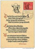 Wilhelm Busch  MiNr 282 Ring Berliner Philatelisten - Jugend Stempel - Maximumkarten (MC)