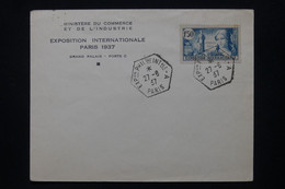 FRANCE - Enveloppe + Timbre Et Oblitération De L 'Exposition Internationale De Paris De 1937  - L 115423 - 1921-1960: Modern Period