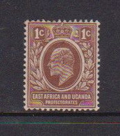 EAST  AFRICA  AND  UGANDA    1907    1c  Brown    MH - East Africa & Uganda Protectorates