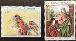 170- FRANCE 1972 PAINTINGS FULL SET 2 STAMPS MNH - Unused Stamps