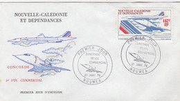 NOUVELLE CALEDONIE. CONCORDE PREMIER JOUR NOUMEA - Storia Postale