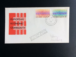 IRELAND 197 FDC MEMBERSHIP OF EEC WITH ADDRESS IERLAND - Maximumkaarten