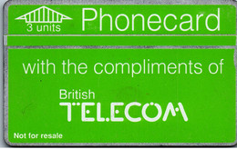 28437 - Großbritannien - BT , With The Compliments - BT Algemene Uitgaven