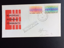 IRELAND 197 FDC MEMBERSHIP OF EEC WITH ADDRESS IERLAND - Maximumkarten