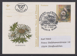 Österreich 1997  FDC  Postkarte Ausgabe " Silberdistel " Mit Sonderstempel Messern - Stamped Stationery