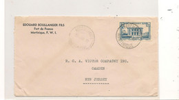 MARTINIQUE 29 JANV 37 ENVELOPPE DE FORT DE FRANCE POUR CAMDEN  NEW JERSEY - Covers & Documents