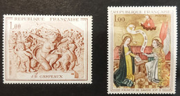 173- FRANCE 1970 PAINTINGS AND SCULPTURES FULL SET 2 STAMPS MNH - Unused Stamps