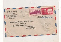 MARTINIQUE 8-6-1948 ENVELOPPE DE FORT DE FRANCE POUR MULHOUSE - Briefe U. Dokumente