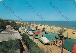 CARTOLINA  SAN BENEDETTO DEL TRONTO,ASCOLI PICENO,MARCHE,LA SPIAGGIA DEL CAMPING "VERDE RIVIERA",VIAGGIATA 1968 - Ascoli Piceno