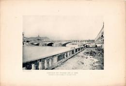 Photo Gravure Exposition Universelle 1900,passerelle Des Invalides Sur La Seine, Photo Chevojon - Sin Clasificación